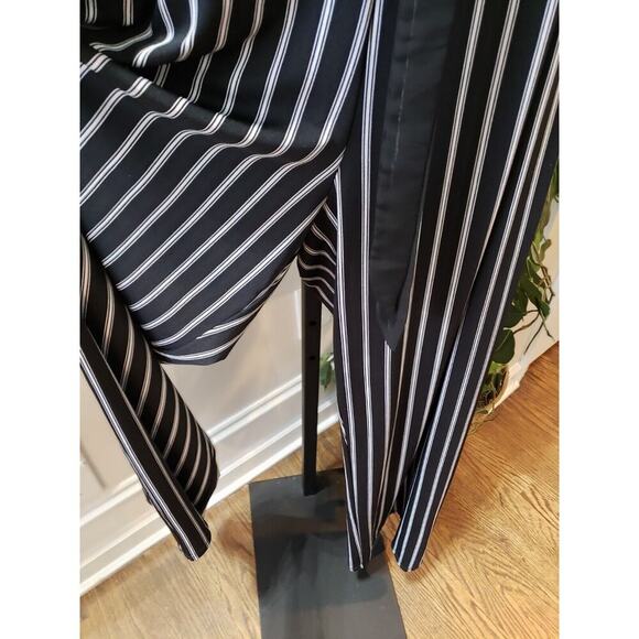 Wrapper Women's Black & White Polyester V-Neck Sleeveless Jumpsuit Size X-Large - Picture 4 of 14